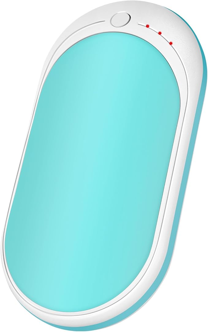 Rechargeable Hand Warmer, 1 Piece 5200mAh with Double Sided Heating, Reusable Portable Mini Heater, Temperature Adjustable Suitable for Hand and Foot Warming, Hunting Camping Hand Warmer
