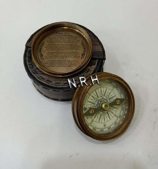 Compass | Gift for Husband | Custom Engraved Compass with Leather Case Compass for Wife | Personalized Gift for mom