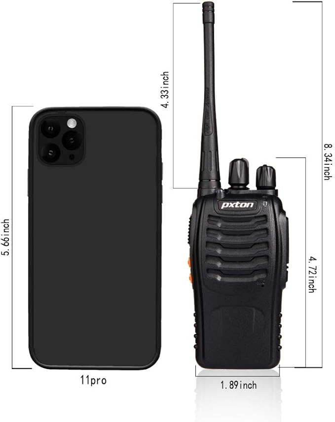 Walkie Talkies Long Range for Adults with Earpieces,16 Channel Walky Talky Rechargeable Handheld Two Way Radios with Flashlight Li-ion Battery and Charger（4 Pack）