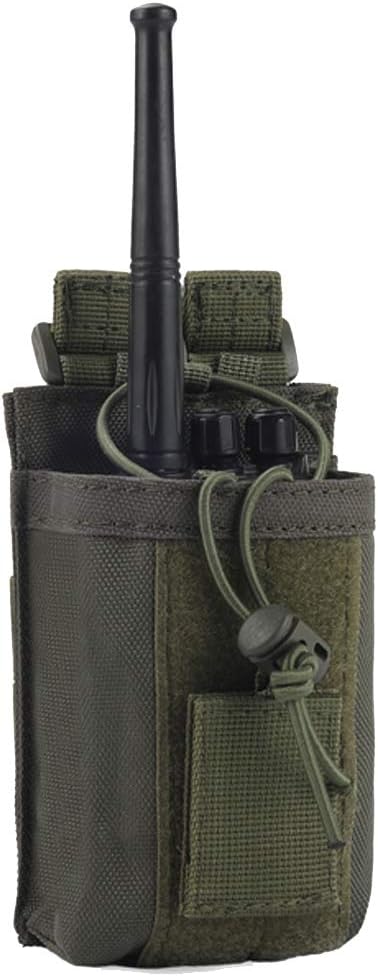 Radio Pouch - 1000D Tactical Molle Adjustable Two Way Radios Holder Bag Case for Walkie Talkies