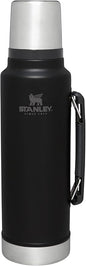 Stanley Classic Legendary Vacuum Bottle 1.5 qt | Wide Mouth with Leakproof Cup Lid | Keep Drinks Hot or Cold | Packable for Travel | Insulated Stainless Steel Thermos | BPA-Free | Black 2.0