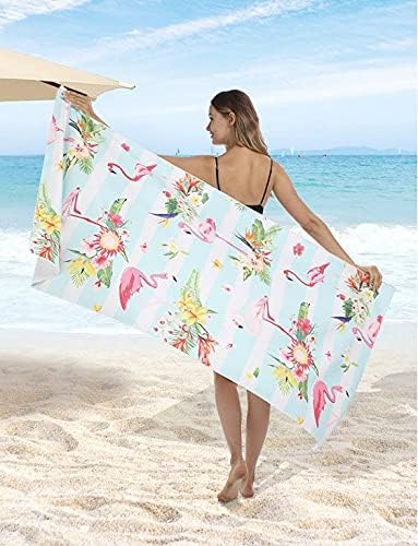 X-Large microfiber Beach Towel, Sand Free Beach Towel, Yoga, Soft, Skin-Friendly, Quick-Dry, Super-Absorbent, Swim, SPA, camping, (31" x 63", 1 Pack)