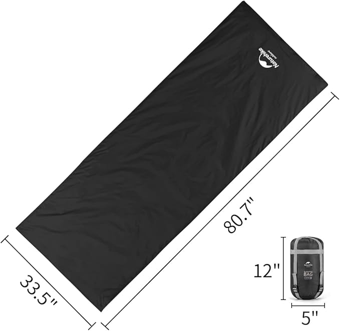 Naturehike Lightweight Sleeping Bag - Compact, Ultralight, Envelope Backpacking Bag - Portable, Waterproof, Comfortable With Compression Sack for 3 Season Camping, Traveling, Hiking