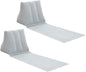 2X Inflatable Outdoor Sun Bath Beach Mat Pillows Flocking Beach Chairs with Backrest Inflatable Lounger for Portable Travel Camping (Grey)
