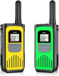 Walkie Talkies for Adults, Rechargeable Walkie Talkies Long Range 22 Channel Two-Way Radios with 1200mAh Li-ion Batteries and USB Charger for Biking,Camping,Hiking,2 Pack