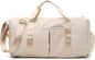 Blackwheel Sports Gym Bag With Shoe Bag Wet Bag Duffle Bag Waterproof Travel Bag for Women Cute Gym Bag Beige 29L