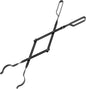 Fireplace Tongs 26”, himaly Heavy Duty Wrought Iron Steel Fireplace Poker Tools - Rust Resistant Black Finish, Fire Pit Poker Log Grabber for Indoor/Outdoor