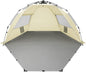 Oileus X-Large 4 Person Beach Tent Sun Shelter - Portable Sun Shade Instant Tent for Beach with Carrying Bag, Stakes, 6 Sand Pockets, Anti UV for Fishing Hiking Camping, Waterproof Windproof, Khaki