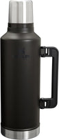 Stanley Classic Legendary Vacuum Bottle 2.5 qt | Wide Mouth with Leakproof Cup Lid | Keep Drinks Hot or Cold | Packable for Travel | Insulated Stainless Steel Thermos | BPA-Free | Black 2.0