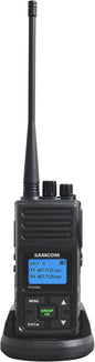 SAMCOM Two Way Radios Long Range Rechargeable, Heavy Duty 2-Way Radio for Adults,5 Watt High Power Walkie Talkie FPCN30A Battery/Group Call Function (Black 1 pcs)