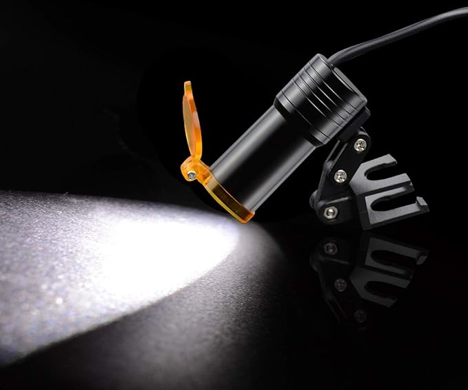 NSKI 5W LED Head Lamp Plastic Clip Type with Filter and Belt Clip Type Rechargabe Battery High Brightness Headlamp (Silver)