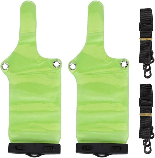 Portable Radio Waterproof Bag,2PCS Waterproof Radio Case -proof Sand-proof Environmentally-Friendly PVC Material Waterproof Bag for All Walkie Talkie