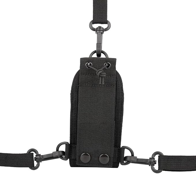 Pouch MOLLE Tactical Radio Holder Universal Nylon Radio Case with Adjustable Shoulder Strap Walkie Talkies Nylon Carry Bag for Kenwood, Icom, Motorola, Baofeng