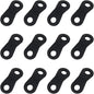 lasenersm 12 Pieces Cord Adjuster Tent Tensioners Guyline Cord Adjuster Rope Adjuster Aluminum Alloy Wind Rope Buckle 2 Hole Rope Guyline Adjuster for Tent Camping Hiking, Black