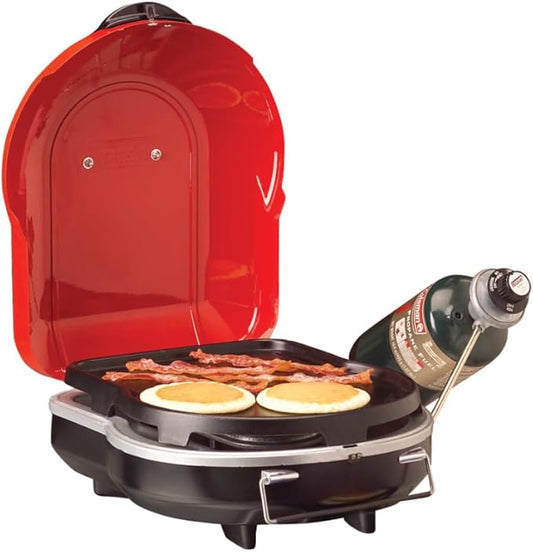Coleman Fold N Go Propane Grill with 6000 BTUs of Power Portable Folding Grill with Adjustable Burner & InstaStart Button
