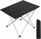 Folding Camping Table Beach Table Portable Camp Side That Fold Up Lightweight, Tent Table Folding Camp Table, Fold Up Camping Tables with Carry Bag(M), Black