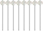 8 pack Tent Stakes Heavy Duty Metal Ground Stake Camping Nails Pop Up Pegs Luminous Garden Stable Fixed Anchor Hook for Outdoor Pile Tarp Traveling Hiking Gear Equipment 8-inch 20CM