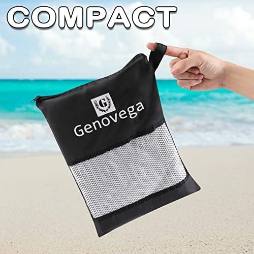 Oversized Monogrammed Microfiber Thin Beach Towel Compact Sandproof Quick Dry Sand Free Extra Large Big Packable Travel Camping Towels Personalized Best Gifts for Friends Men Women Adults Black L