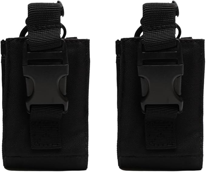 Radio Holder Duty Belt Multi-Function Radio Case Universal Radio Pouch Compatible with Motorola BaoFeng Kenwood Icom HYT Yaesu Walkie Talkie Two Way Radio 2Pack