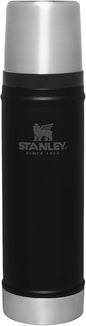 Stanley Classic Legendary Vacuum Bottle 20 oz | Wide Mouth with Leakproof Cup Lid | Keep Drinks Hot or Cold | Packable for Travel | Insulated Stainless Steel Thermos | BPA-Free | Black 2.0