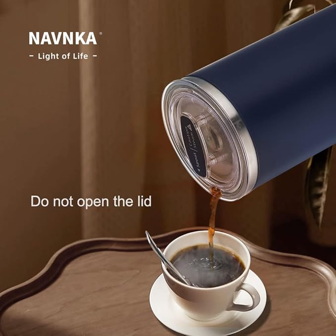 Portable Coffee Maker, 8oz Single Serve Coffee Maker, Electric Coffee Percolators, Tea Maker, Electric Kettle, Blue,110-120V