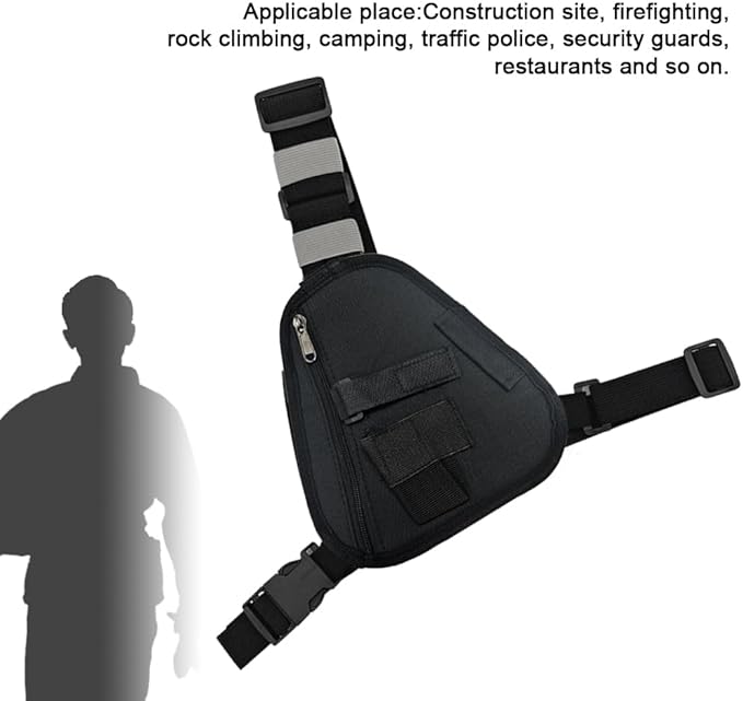 Radio Vest Chest Harness Holster Chest Pack Adjustable Two-Way Radio Holster for Baofeng Motorola Kenwood Walkie Talkies etc.2Pack
