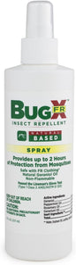 Bug X FR Deet Free Insect Repellent Spray (8 oz. Bottle) - Naturally Derived Geranium Oil Repellent for Protection Against Mosquitos & Ticks