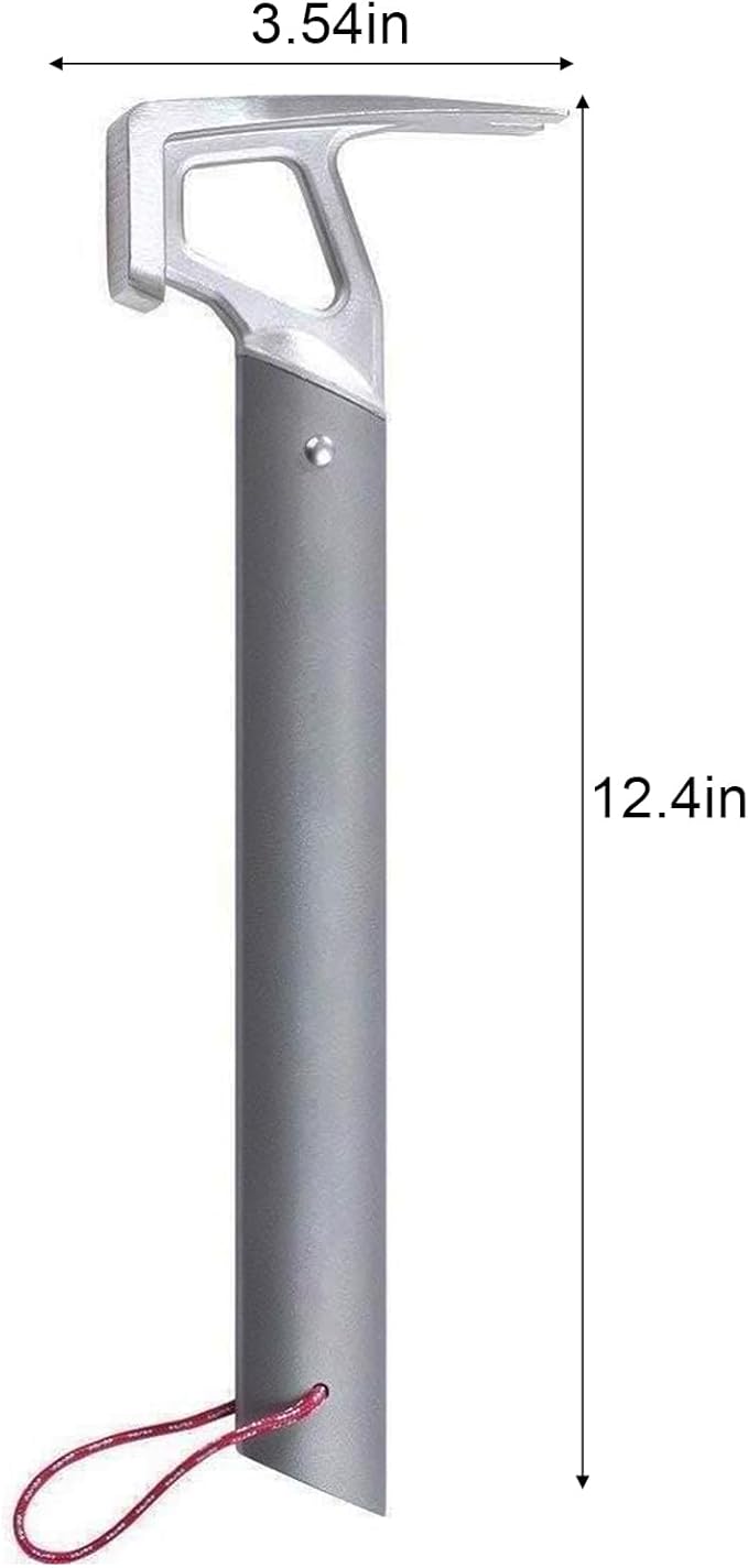 Tent Stake Hammer - Multifunctional Tent Stake Hammer for Rocky Terrains - Lightweight Camping Hammer with Bottle Opener -Ultimate Camp Hammer for All Campers (Tent Stake Hammer-Gray)