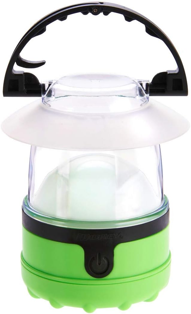 Dorcy 41-3019 4 LED Mini Lantern with Hanging Hooks and Batteries, Assorted Colors, clear (Pack of 3), Green