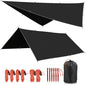 REDCAMP Hammock Rain Fly Camping Tarp Waterproof, 10x12ft Lightweight Backpacking Rain Tarp Shelter for Hiking Outdoor, Black