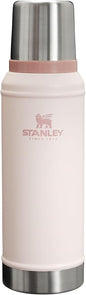 Stanley Classic Legendary Vacuum Bottle 1.0 qt | Wide Mouth with Leakproof Cup Lid | Keep Drinks Hot or Cold | Packable for Travel | Insulated Stainless Steel Thermos | BPA-Free | Rose Quartz