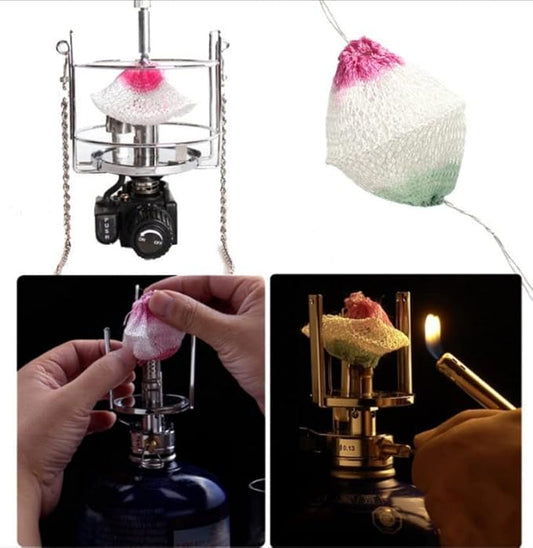 Kerosene Lamp Mantles, 20Pcs Outdoor Lamp Mantles Camping Lantern Accessories Gas Camping Light Mesh Drawstring Pressure Lamp Mantles Dual Head