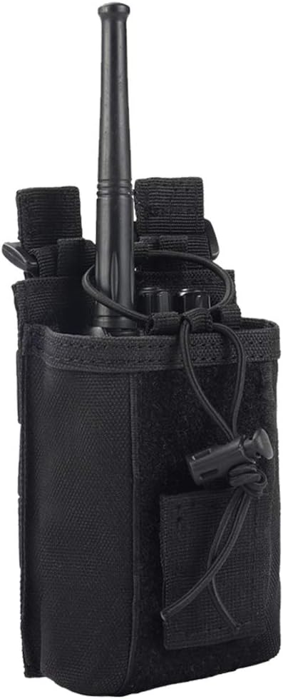 Radio Pouch - 1000D Tactical Molle Adjustable Two Way Radios Holder Bag Case for Walkie Talkies