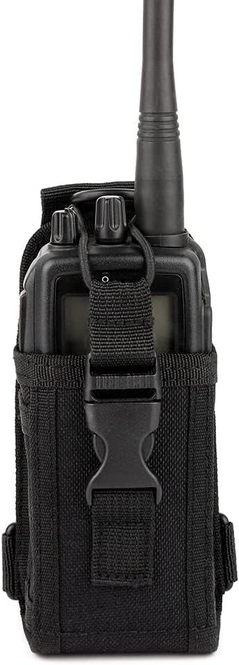 Pouch MOLLE Tactical Radio Holder Universal Nylon Radio Case with Adjustable Shoulder Strap Walkie Talkies Nylon Carry Bag for Kenwood, Icom, Motorola, Baofeng