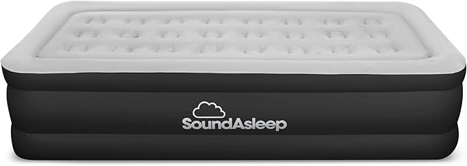 SoundAsleep Dream Series Luxury Air Mattress with ComfortCoil Technology & Built-in High Capacity Pump for Home & Camping- Double Height, Adjustable, Inflatable Blow Up, Portable - Twin XL Size