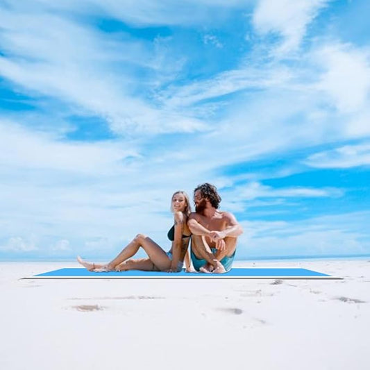 Beach Blanket Large Size 82"x78" Sand Free Waterproof Quick Drying Outdoor Camping for 3-6 Adults,Soft Comfortable Durable for Camping Beach Park Travel Family