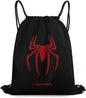 Spider Black Drawstring Backpack Waterproof Sackpack Travel Swimming Sports Gym Camping Shopping Bag for Women Men