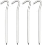 Tent Pegs, 4/8/16/32/64 Pack Aluminum Tent Stakes Pegs with Hook, 7" Hexagon Rod Lightweight Canopy Stakes Pegs for Camping, Canopy, Outdoor Decoration(7", 4 Pack)