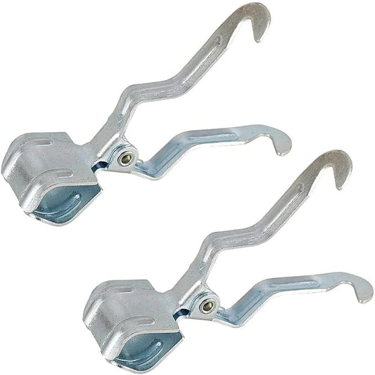 lasenersm 2 Pieces Metal Clamp Camping Lantern Hanger Tent Poles Placing Hook Lantern Hanger Clip Tent Poles Camping Lantern Hanger Clip Hook Camping Tent Accessories, Silver