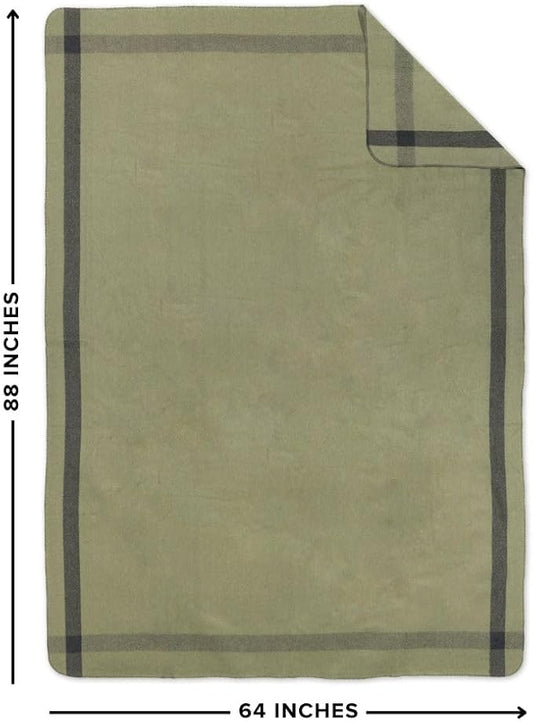 Arcturus Patterned Wool Blankets - 4.5lbs Warm, Heavy, Washable, Large | Great for Camping, Outdoors, Sporting Events, or Survival & Emergency Kits