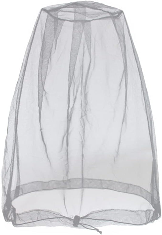 Cinvo Head Net Hat Bug Net Face Netting for Bugs No See Ums Insects Gnats Biting Midges from Outdoor Activities, Spacious Net Room Works Over Most Hats Comes with Free Stock Pouches- Grey