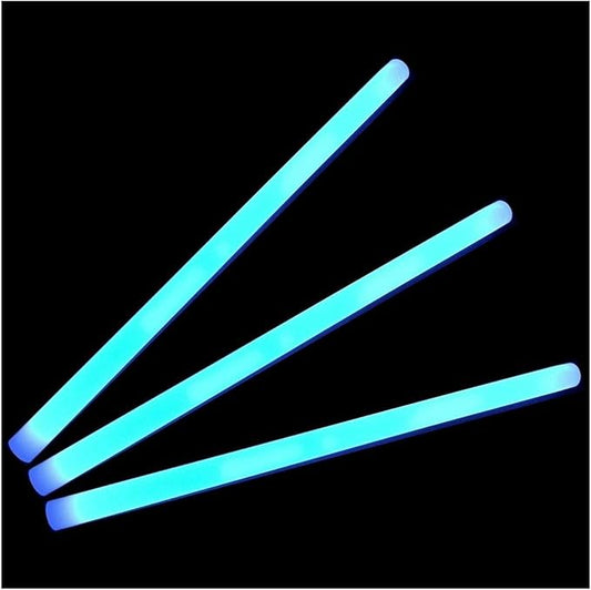 Glow Sticks Bulk Wholesale, 100 12” Blue Industrial Grade Jumbo Light Sticks, Bright Color, Glow 14 Hrs, Safety Glow Stick w/ 3-Year Shelf Life, Ideal for Camping & Emergency, GlowWithUs Brand