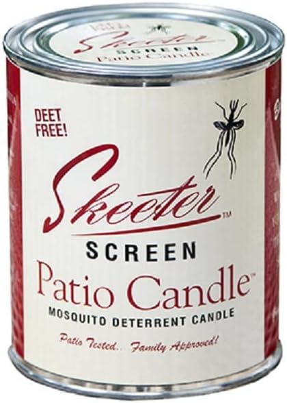Skeeter Screen 15 Ounce Essential Oil Patio Candle - Pack of (8)