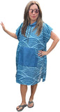 Malo'o Nalu Surf Poncho Changing Robe with Hood - Soft & Warm -Children & Adult Sizes-Changing Towel & Poncho Dark Blue