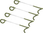 PATIKIL Camping Lantern Hook Hanger, 4 Pack Camping Equipment Tent Lamp Hook Pole Hanger for Outdoor Hiking, Olive Green