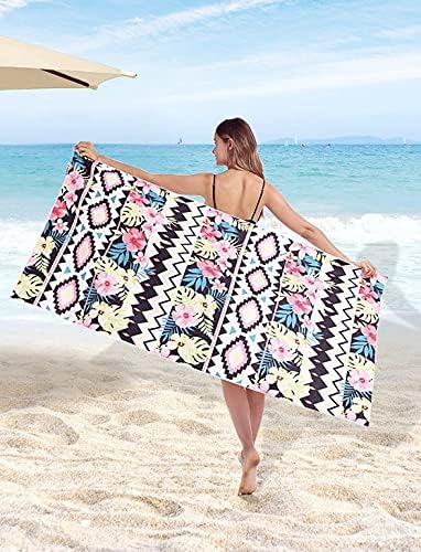 X-Large microfiber Beach Towel, Sand Free Beach Towel, Yoga, Soft, Skin-Friendly, Quick-Dry, Super-Absorbent, Swim, SPA, camping, (31" x 63", 1 Pack)