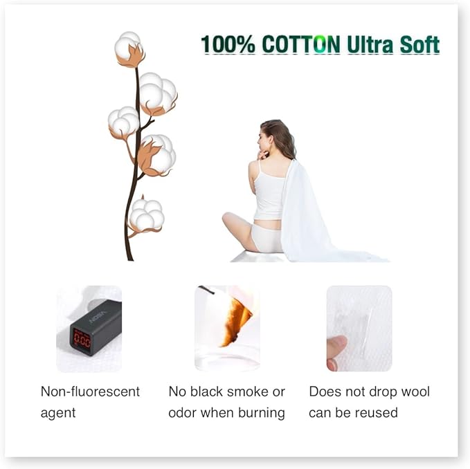 Travel Towel Set- Disposable & Reusable Towel Set - Pack of 6, Including 2PCS 55" x 28" Bath and 4 PCS 22" x 11" Face Towels. Ideal for Hiking, Camping, Salon, SPA, Party