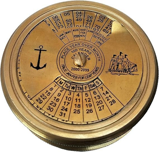 Smizzy Navigational Maritime Vintage Nautical Brass Compasses Fully Functional Titanic/Robert Frost Poem Compass/Sundial for Gift and Home Décor