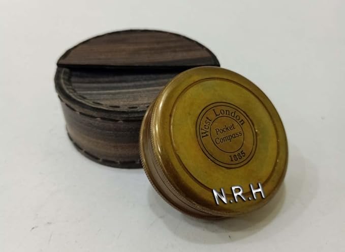 Compass | Gift for Husband | Custom Engraved Compass with Leather Case Compass for Wife | Personalized Gift for mom