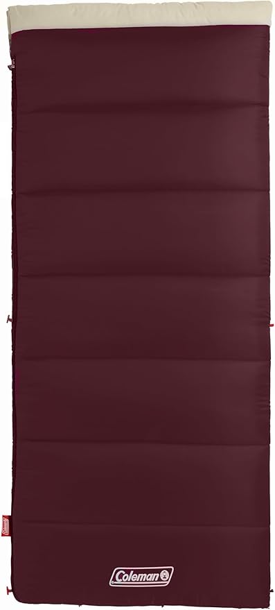 Coleman Autumn Glen 30°F/50°F Sleeping Bag, Lightweight Sleeping Bag with No-Snag Zipper & Storage Stuff Sack, Machine Washable for Easy Cleaning